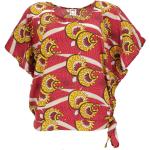 Rote Boho Guru-Shop Tunika-Blusen aus Viskose für Damen für den für den Sommer 