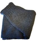 Anthrazitfarbene Unifarbene Strickschals aus Wolle für Damen Einheitsgröße für den für den Winter 