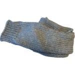 Hellgraue Unifarbene Strickschals aus Wolle für Damen Einheitsgröße für den für den Winter 