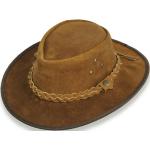 Kamelbraune Cowboyhüte aus Rindsleder für Herren 