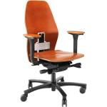 Braune Asiatische Löffler Design Bürostühle aus Leder 