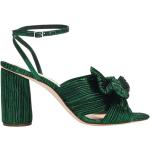 Reduzierte Smaragdgrüne Loeffler Randall Damensandaletten mit Riemchen in Normalweite aus Leder Größe 36 