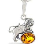 Nickelfreie Silberne Silberketten mit Namen mit Löwen-Motiv aus Silber 
