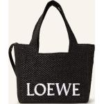 Schwarze Loewe Lederhandtaschen aus Leder für Damen medium 