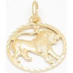 Silberne Löwe-Anhänger mit Löwen-Motiv Vergoldete 