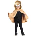 Löwen-Kostüm Umhang, F146 92-110, für Klein-Kind Kind-er, Wild-Katze Löwe-n Kostüm-e Fasching Karneval Kleinkinder-Karnevalskostüme Kinder-Faschingskostüme