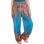 Blaue Boho Pyjamahosen aus Viskose für Damen Größe S Petite für den für den Sommer 
