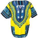 Gelbe Afrika-Muster T-Shirts für Herren Größe XXL Große Größen 