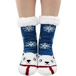 Blaue Thermo-Socken für Damen Größe 39 für den für den Winter 