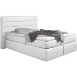 Weiße Moderne Loftscape Betten mit Matratze aus Kunstleder 140x200 