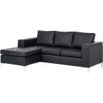 Schwarze Moderne Loftscape Zweisitzer-Sofas aus Leder Breite 200-250cm, Höhe 50-100cm, Tiefe 100-150cm 2 Personen 