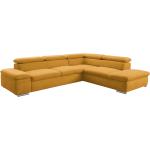 Gelbe Sit & More L-förmige Ecksofas mit Schlaffunktion & Funktionsecken Breite 250-300cm, Höhe 50-100cm, Tiefe 200-250cm 