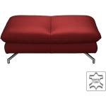 Rote Moderne Loftscape Sitzhocker aus Leder Breite 100-150cm, Höhe 0-50cm, Tiefe 50-100cm 