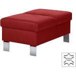 Rote Moderne Loftscape Sitzhocker aus Leder Breite 50-100cm, Höhe 0-50cm, Tiefe 50-100cm 