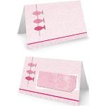 Pinke Tischkarten & Platzkarten mit Tiermotiv 25-teilig 