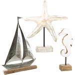 Silberne Maritime Tierfiguren 3-teilig 