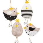 Schwarze Moderne Osterküken mit Huhn-Motiv aus Filz zum Hängen 