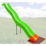 Grüne Loggyland Wellenrutschen & Anbaurutschen aus Kunststoff mit Leiter 