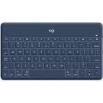 Logitech Keys-to-Go Kabellose Tablet-Tastatur, Bluetooth, iOS-Sondertasten, Ultraleicht & Geräuschlos, 3-Monate Akkulaufzeit, Fürs Tablet und Smartphone, Skandinavisches QWERTY-Layout, Blau