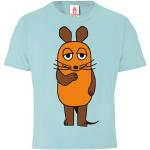 Hellblaue Logoshirt Die Sendung mit der Maus Bio Nachhaltige Kinder T-Shirts mit Maus-Motiv aus Baumwolle Größe 164 