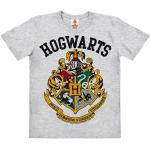Graue Melierte Logoshirt Harry Potter Hogwarts Bio Nachhaltige Kinder T-Shirts aus Baumwolle Größe 176 