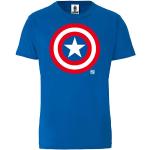 Himmelblaue Logoshirt Captain America Bio Nachhaltige T-Shirts aus Baumwolle für Herren Größe XXL 