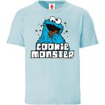 Hellblaue Logoshirt Sesamstraße Krümelmonster Bio Nachhaltige Kinder T-Shirts aus Baumwolle Größe 116 