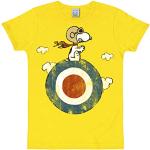 Gelbe Kurzärmelige Logoshirt Die Peanuts Snoopy T-Shirts aus Baumwolle für Herren Größe XXL 