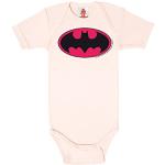 Pinke Kurzärmelige Logoshirt Batman Kinderkurzarmbodys aus Baumwolle für Babys Größe 80 