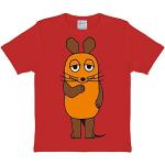 Rote Kurzärmelige Logoshirt Die Sendung mit der Maus Printed Shirts für Kinder & Druck-Shirts für Kinder mit Maus-Motiv aus Baumwolle Größe 92 