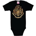 Schwarze Kurzärmelige Logoshirt Harry Potter Hogwarts Kinderkurzarmbodys aus Baumwolle für Babys Größe 80 