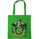 Reduzierte Grüne Logoshirt Harry Potter Slytherin Stofftaschen & Jutetaschen aus Baumwolle für Herren 