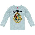 Graue Melierte Langärmelige Logoshirt Harry Potter Hogwarts Printed Shirts für Kinder & Druck-Shirts für Kinder für Babys Größe 176 
