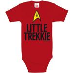 Rote Kurzärmelige Logoshirt Star Trek Spock Kinderkurzarmbodys aus Baumwolle für Babys Größe 98 