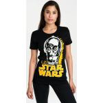 Reduzierte Schwarze Logoshirt Star Wars C3PO T-Shirts aus Baumwolle für Damen 