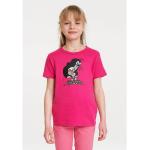 Rosa Kurzärmelige Logoshirt Der kleine Maulwurf Rundhals-Ausschnitt Kinder T-Shirts aus Baumwolle Handwäsche Größe 170 