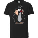 LOGOSHIRT T-Shirt 'Der kleine Maulwurf' schwarz / rot / weiß / hellorange