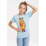 Hellblaue Logoshirt Die Sendung mit der Maus Druckkleider & bedruckte Kinderkleider mit Maus-Motiv für Mädchen Größe 170 