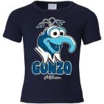 Blaue Kurzärmelige Logoshirt Muppet Show Gonzo Rundhals-Ausschnitt Printed Shirts für Kinder & Druck-Shirts für Kinder aus Baumwolle Handwäsche Größe 170 