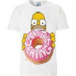 Weiße Casual Logoshirt Die Simpsons Homer Simpson T-Shirts aus Baumwolle für Herren Größe XS - versandkostenfrei 