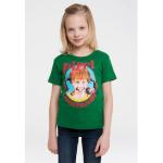 Reduzierte Grüne Logoshirt Pippi Langstrumpf Printed Shirts für Kinder & Druck-Shirts für Kinder Größe 104 