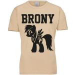 Beige Casual Kurzärmelige Logoshirt My little Pony Rundhals-Ausschnitt T-Shirts mit Tiermotiv aus Baumwolle Handwäsche für Herren Größe XS 