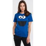 Reduzierte Blaue Vintage Kurzärmelige Logoshirt Sesamstraße Krümelmonster T-Shirts für Herren 