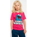Rosa Kurzärmelige Logoshirt Sesamstraße Krümelmonster Kinder T-Shirts aus Jersey Größe 176 