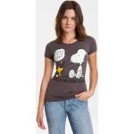 Reduzierte Logoshirt Die Peanuts Snoopy T-Shirts enganliegend für Damen 