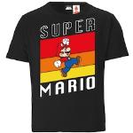 LOGOSHIRT T-Shirt Super Mario, mit lizenziertem Design schwarz Jungen T-Shirts Shirts Jungenkleidung
