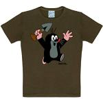 Olivgrüne Logoshirt Der kleine Maulwurf T-Shirts mit Maus-Motiv aus Baumwolle 