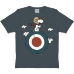 Blaue Logoshirt Die Peanuts Snoopy Printed Shirts für Kinder & Druck-Shirts für Kinder mit Tiermotiv aus Baumwolle für Jungen Größe 104 