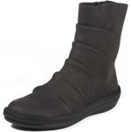 Reduzierte Graue High Top Sneaker & Sneaker Boots mit Reißverschluss aus Leder für Damen Größe 38 