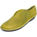 Reduzierte Gelbe Slipper in Normalweite aus Leder für Damen Größe 42 
